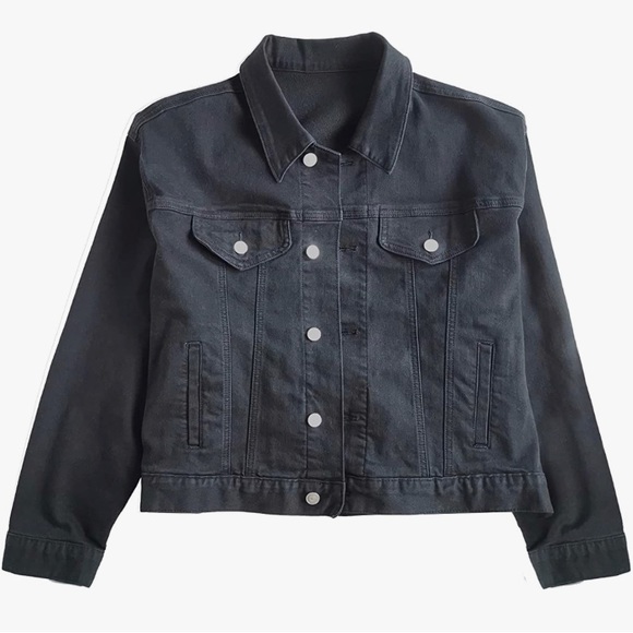 Amazon Jackets & Coats Stretchy Black Denim Jacket Poshmark